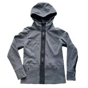 Athleta Heavyweight Zip Up Hoodie Athletic Casual Full Zip Sweatshirt Gray M